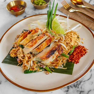 Grilled chicken Pad Thai