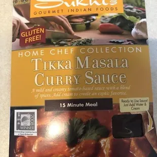 all you need is chicken (or protein of your choice); a cup of water; 1/2 cup of whipping cream, and Sukhi's curry paste.