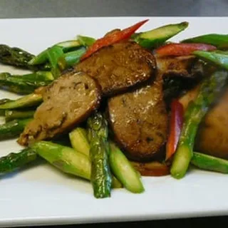 Portobello and Asparagus Stir Fried