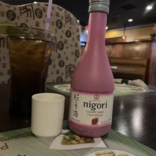 Japanese sake strawberry flavor