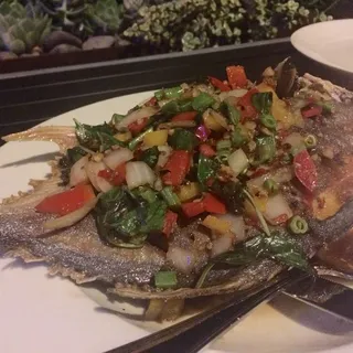 Steamed Whole Pompano