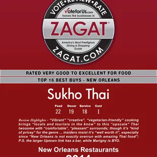 Zagat top 16 Best Buys in New Orleans - 2014
