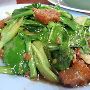 Crispy Pork and Chinese Broccoli