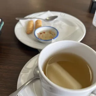 Green tea and cheese sticks