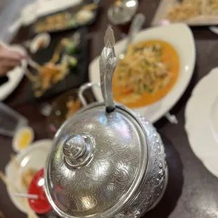 a table full of food