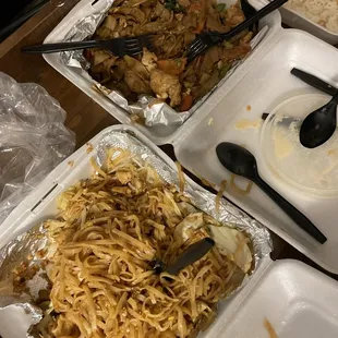 Salty Pad See Ew Noodles and dried pd Pad Thai Noodles