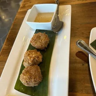 Shrimp cake. There were 5, but I forgot to take the picture before I dove in lol