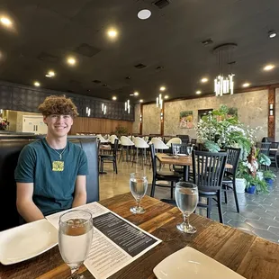 The main dining room is spacious and lovely