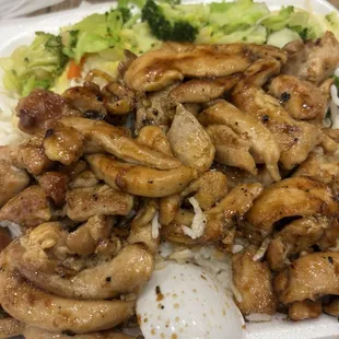 Chicken Teriyaki plate: $12
