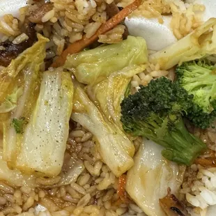 Old cabbage with black spots showing