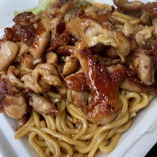 Chicken teriyaki with noodles