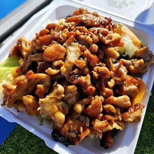a close up of a plate of food