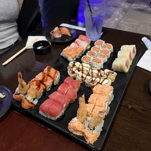 sushi, food, sashimi, sushi and sashimi