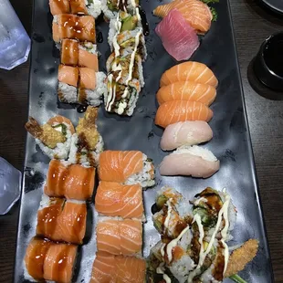 sashimi, sushi and sashimi, food, sushi