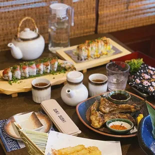 food, sushi and sashimi