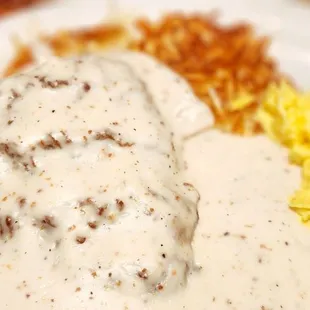 CHICKEN FRIED STEAK BREAKFAST