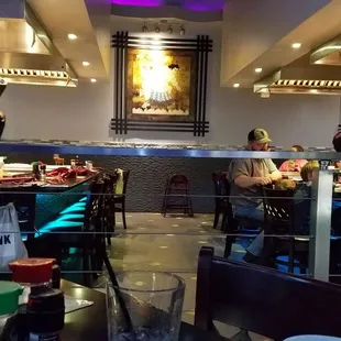 Indoor hibachi area