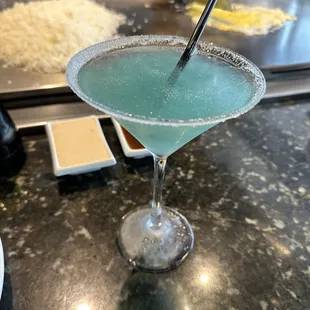 Pretty glittery martini - it was tasty