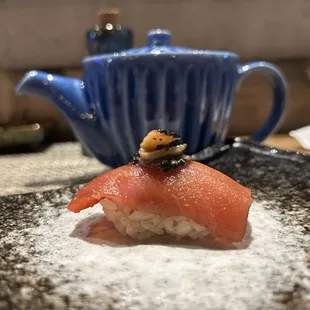 Marinated tuna with black truffle