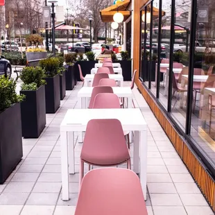 Outdoor patio seating available