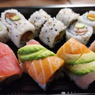 sushi, sushi and sashimi, food, sashimi