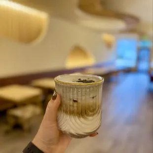 Black sesame latte