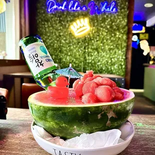 Whole watermelon soju