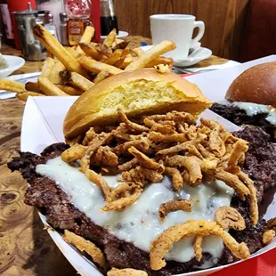 Double onion burger in full glory