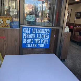 Covid measures... you will stand here FOREVER