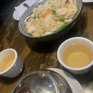 Sizzling rice soup.