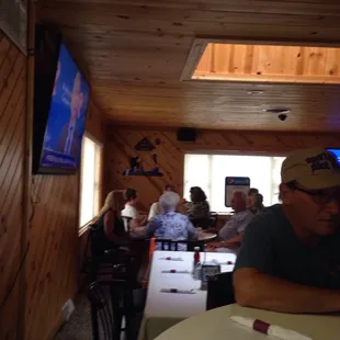 a group of people sitting at a table