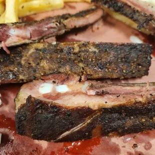 Pork ribs.