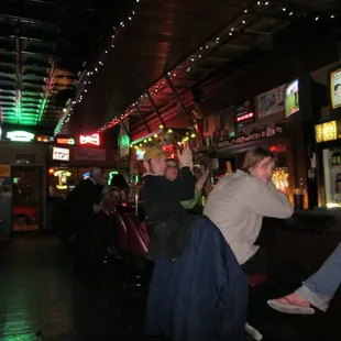 people sitting at the bar