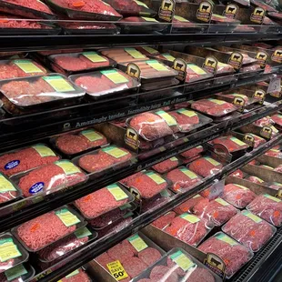 a meat section