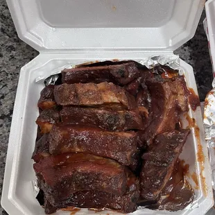 Full slab of baby back ribs