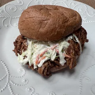 Pulled chicken sandwich