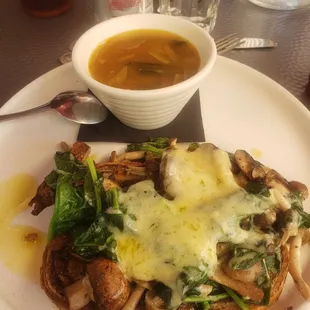 Open Face Mushroom Sandwich