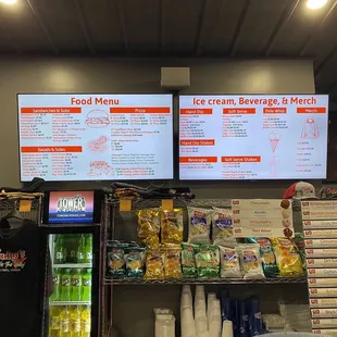the menus and prices