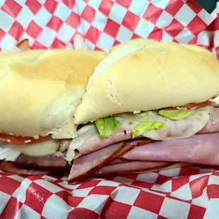 Ham and cheese sub