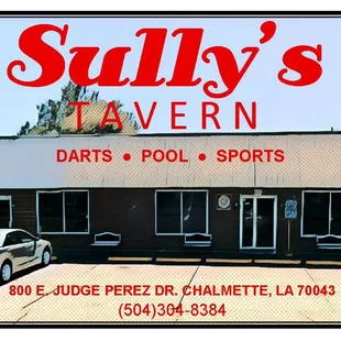 the front of a business