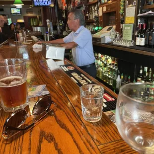a man sitting at the bar
