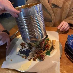 Tin Can Nachos at Sully's!  Bomb  Diggity Bomb!