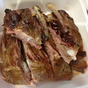 Half rack if ribs.