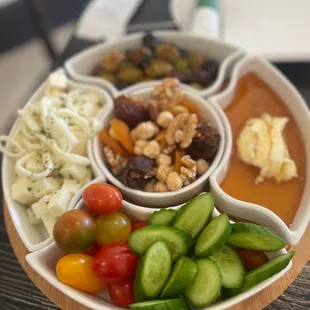 Turkish Breakfast plate . Family style.