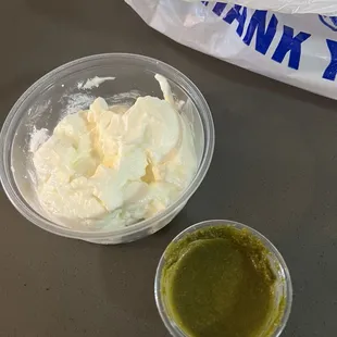Yogurt &amp; green sauce