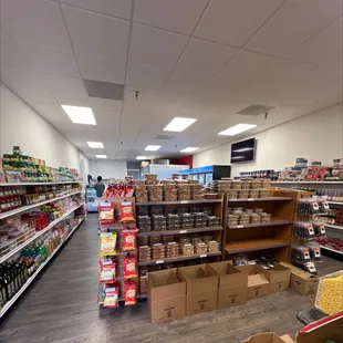 a wide view of a grocery store