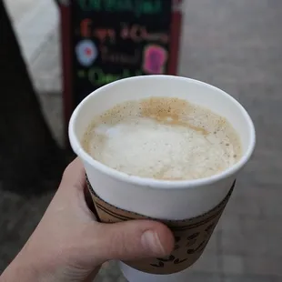 A medium latte - no flavor.