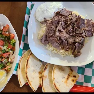 Doner kabab platter