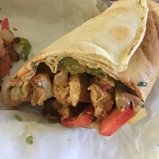 Chicken shawarma wrap at Sultan Foods (aka Middle East market) Very yummy!