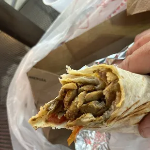 Chicken shawarma wrap